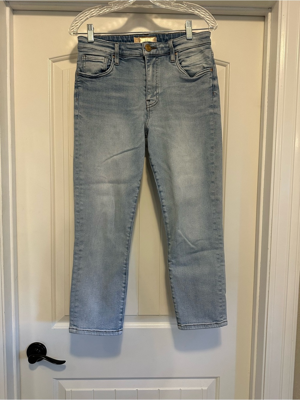 KUT Light Wash Straight Leg Cropped Jeans 8